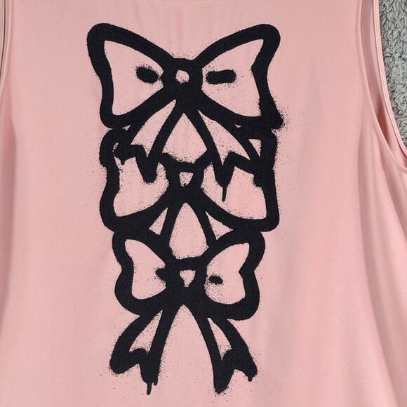 Moschino Boutique Pink Bow Polyester Blend Top Size 8 - Picture 3 of 8